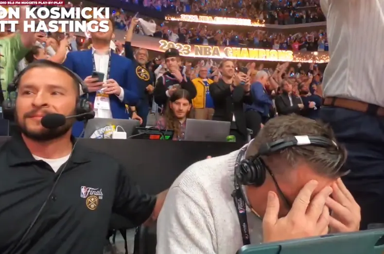 Denver Nuggets radio play-by-play host in disbelief after Nuggets win first NBA Title